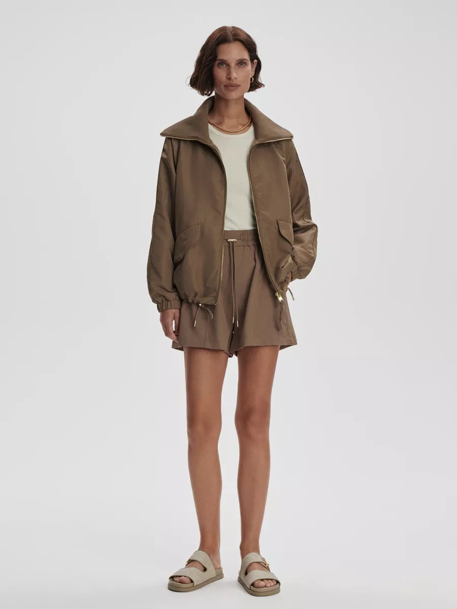 Varley-Morven blouson jacket-VAR02442-Taupe stone-TAUPE
