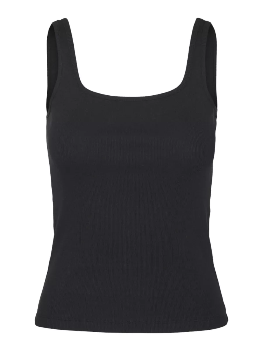 VERO MODA-VMCHLOE SL SHORT SQUARE TOP GA JRS-10306895-Black-BLACK