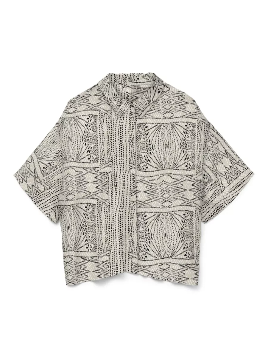 VERO MODA-VMMENNY S/S SHIRT WVN GA-10324137--ANTRACIET