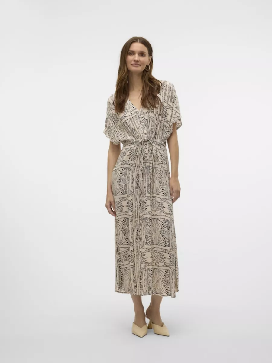 VERO MODA-VMMENNY SS 7/8 KAFTAN WVN GA-10303701-Tenna-ZWART COMBINATIES