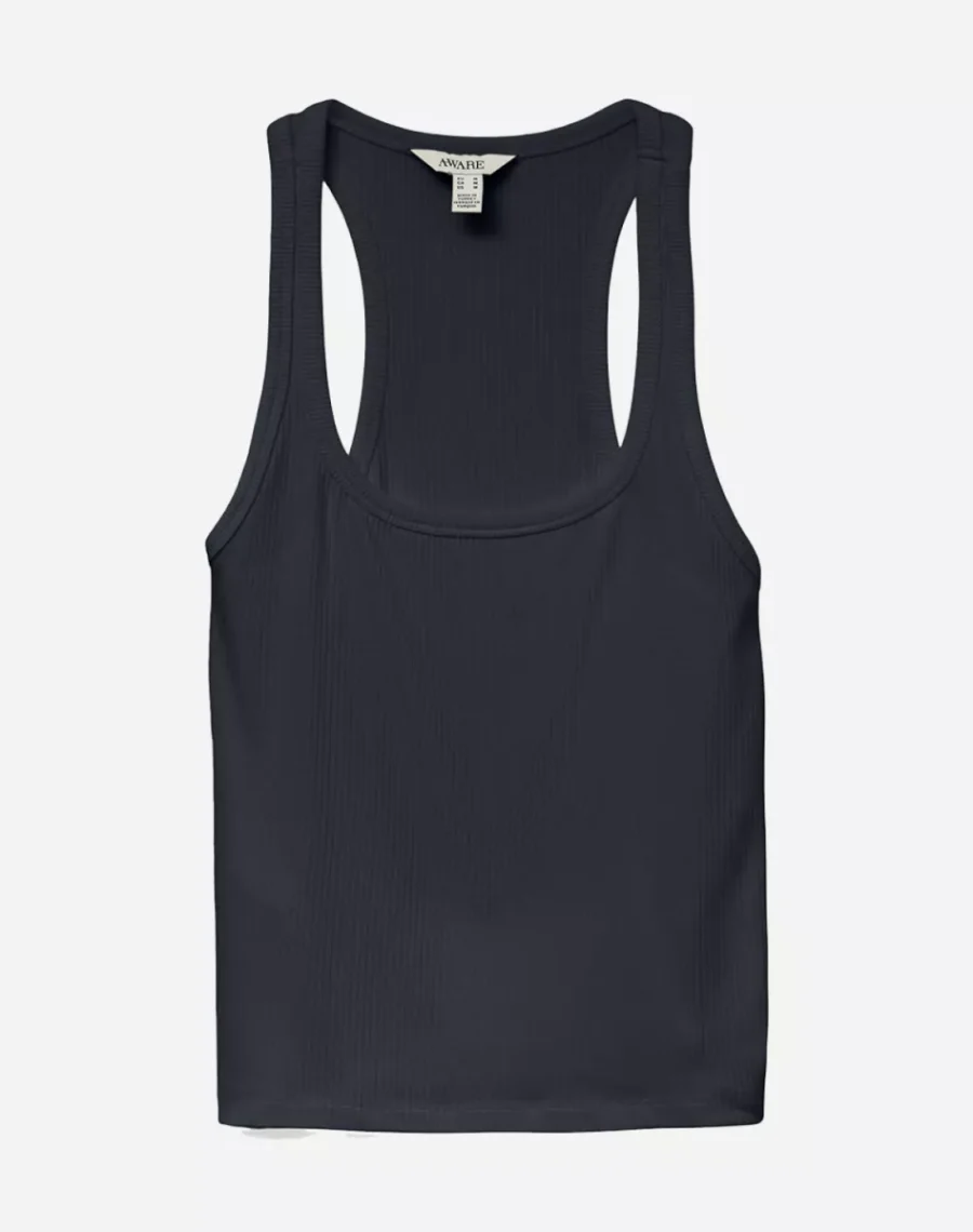 VERO MODA-VMRAECHEL U-NECK TANK TOP VMA-10328529-Dark Sapphire-BLAUW