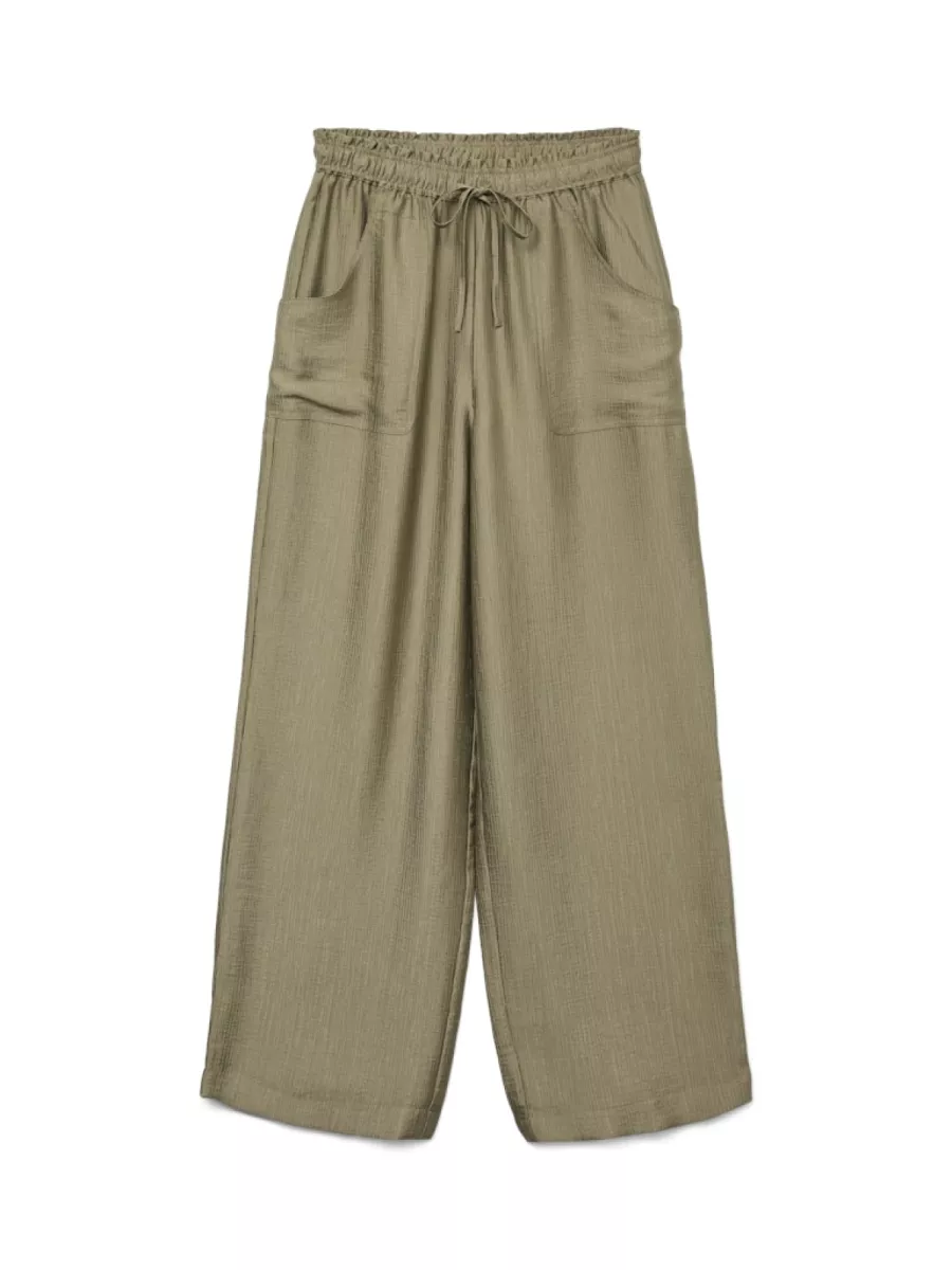 VERO MODA-VMTOMA HW STRAIGHT PANTS WVN-10329454-Mermaid-ZEE GROEN