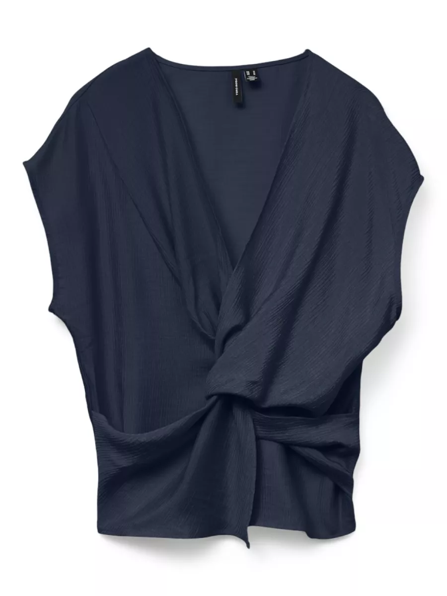 VERO MODA-VMTOMA WIDE KNOT TOP WVN-10327997-Navy Blazer-NAVY