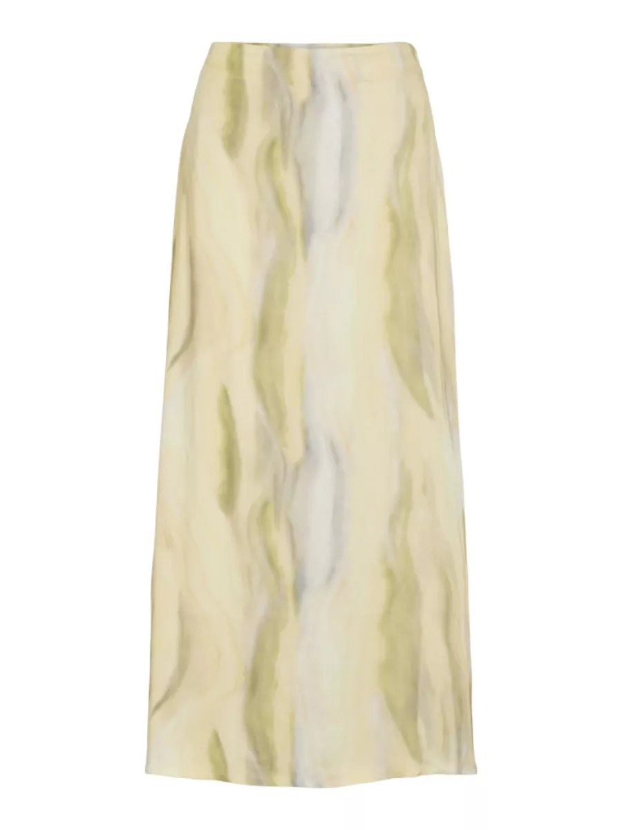 VILA-VIMURINA BAN HW ANKLE SKIRT-14107130-Pale Banana-GEEL/OKER COMBINATIE