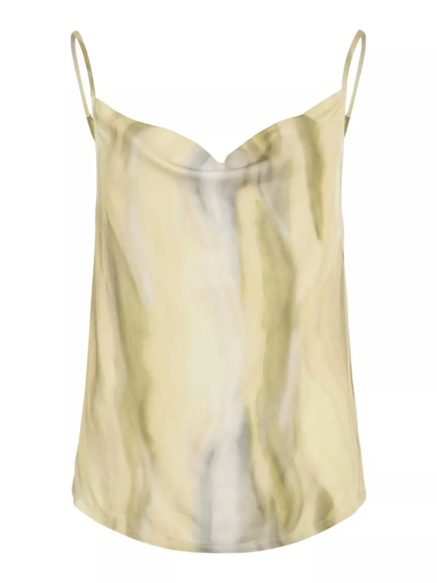VILA-VIMURINA BAN SINGLET STRAP TOP-14107131-Pale Banana-GEEL/OKER COMBINATIE