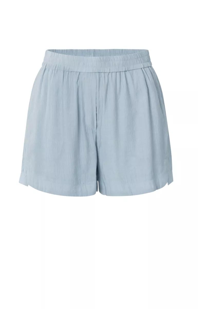 YAYA-Short met structuur; Viscose/Polyamide-01-321029-506-99992-BLUE