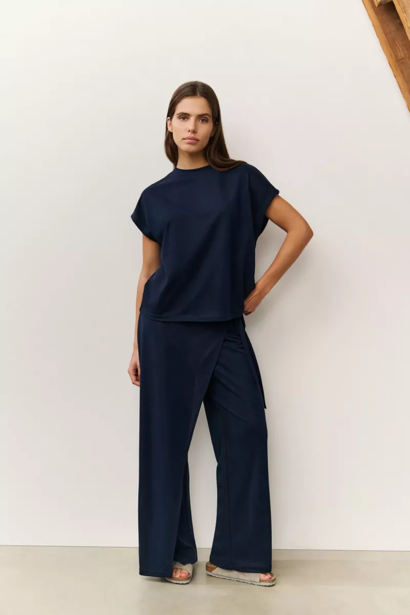 YAYA-Sleeveless top with crew neck; Lyocell/Polyamide-01-709291-506-94010-NAVY