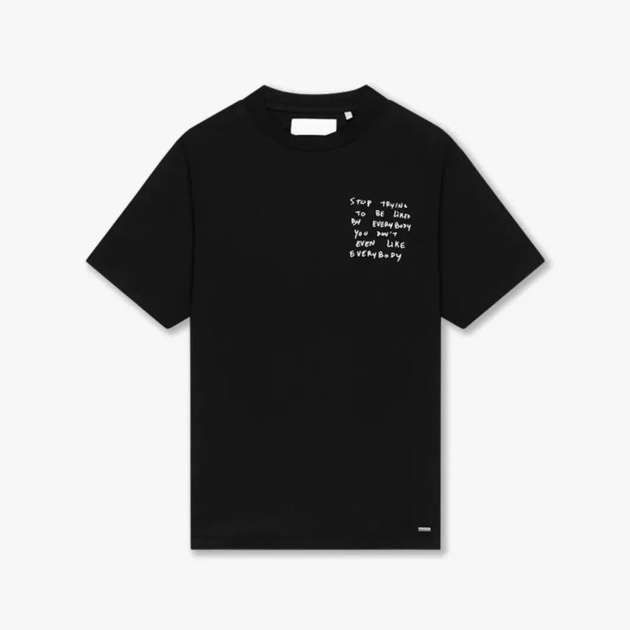 Croyez-Liked by everybody t-shirt-CR1-PF25-13-2900 Black-ZWART