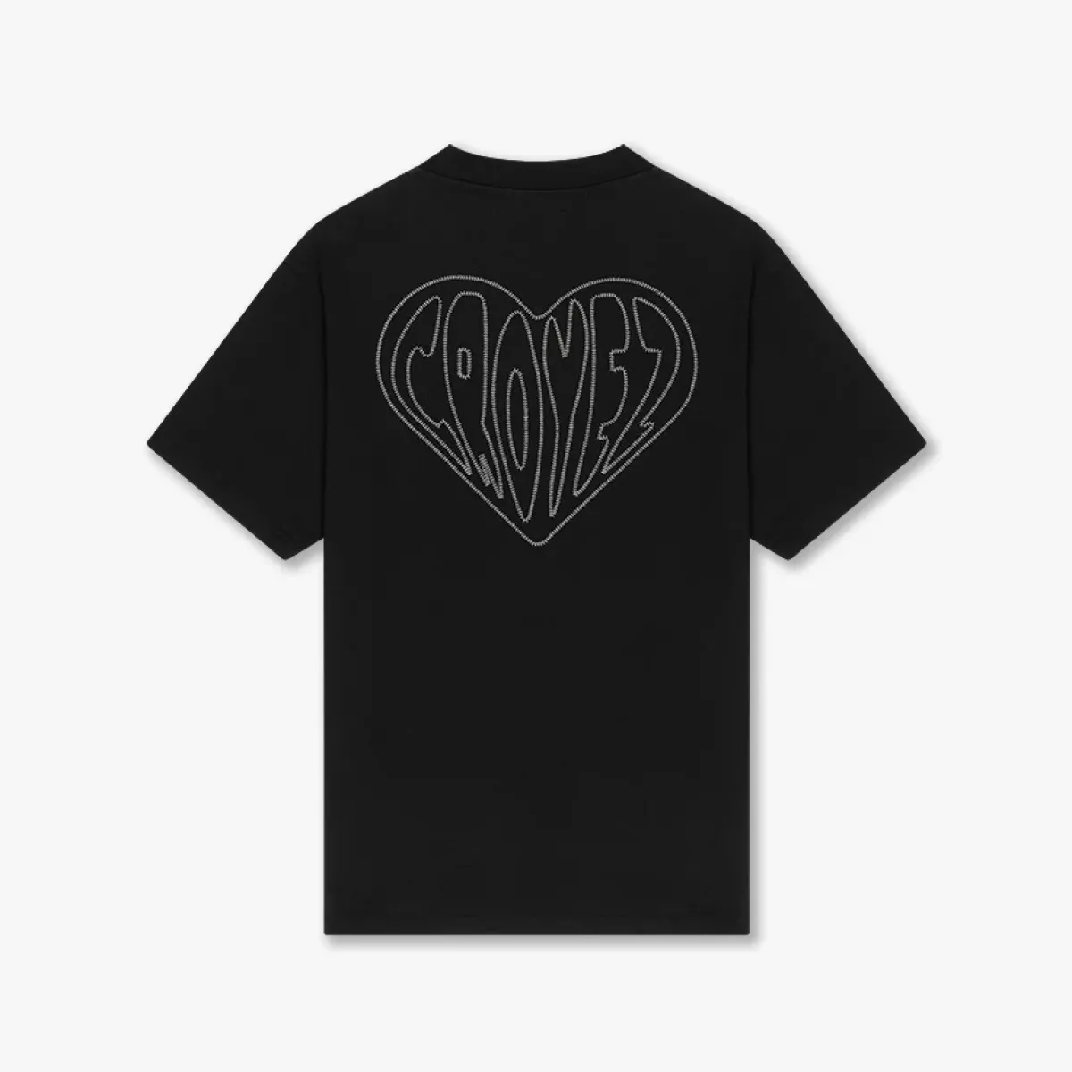 Croyez-Stitched heart t-shirt-CR1-PF25-15-2900 Black-ZWART