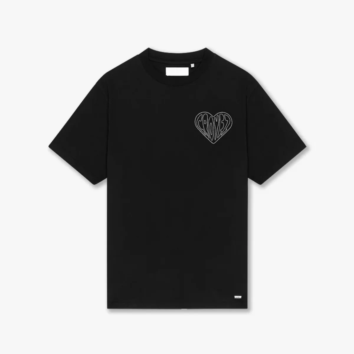 Croyez-Stitched heart t-shirt-CR1-PF25-15-2900 Black-ZWART