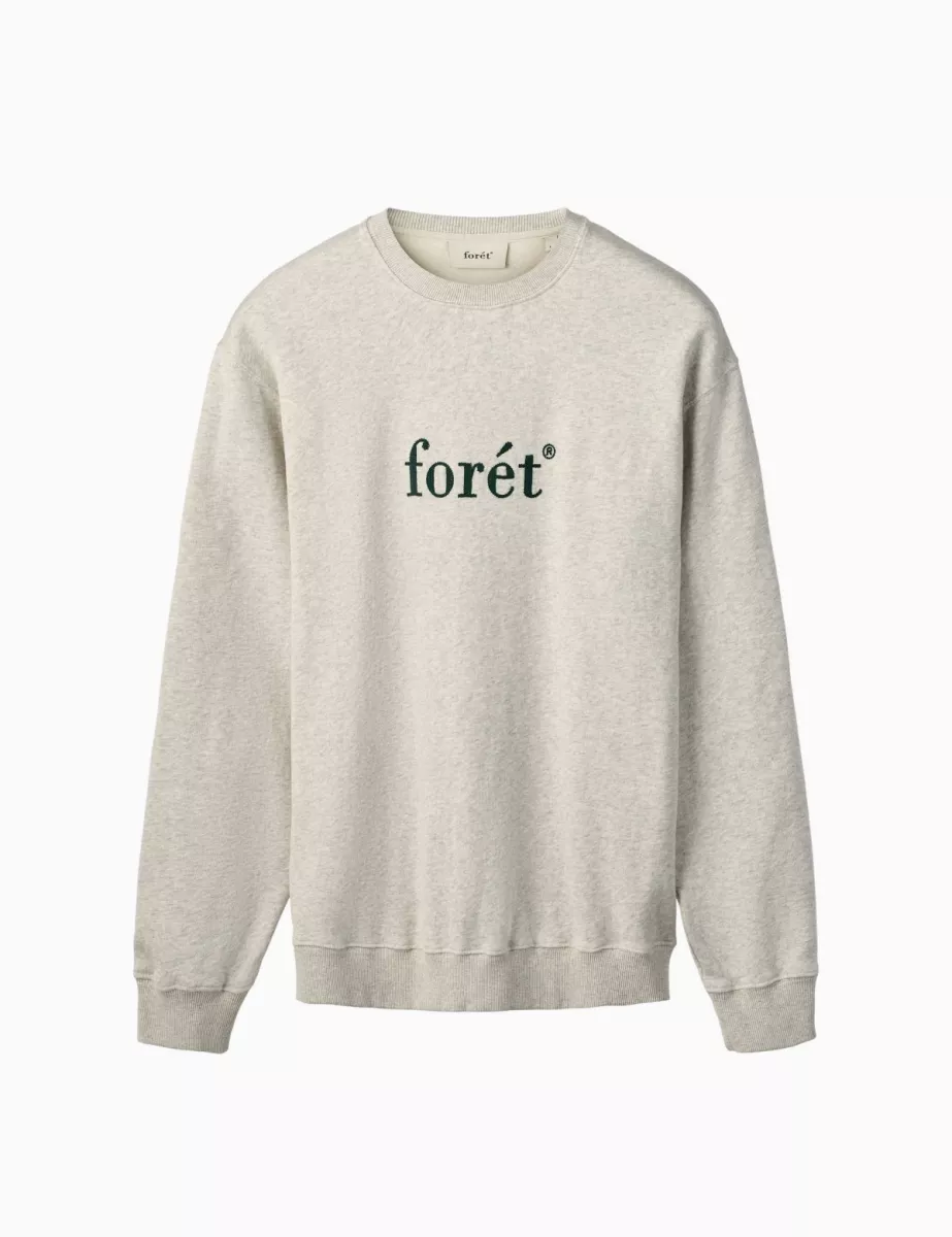 Foret-Boat sweatshirt-F7007-Snow melange dark green-WIT