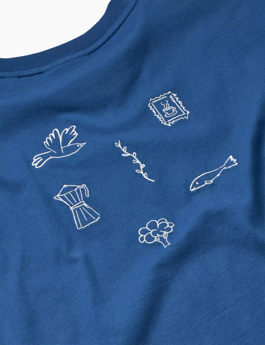 Foret-Fin t-shirt-F0007-Blue-BLAUW