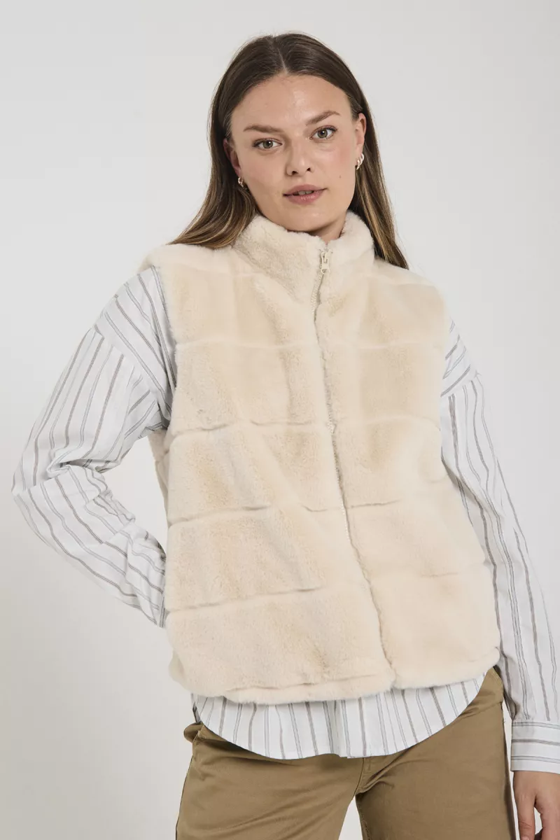 FREE QUENT-Foxy Waistcoat-203049-Moonbeam-CREME