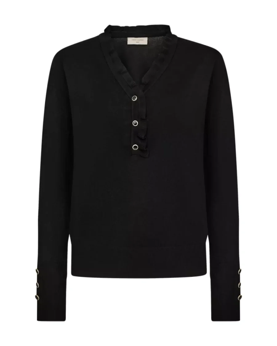 FREE QUENT-Katie Pullover-206462-Black-ZWART
