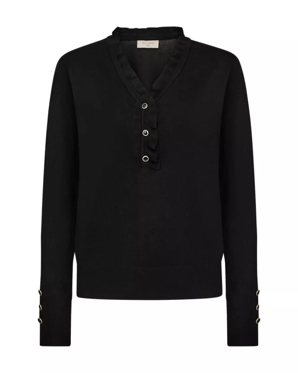 FREE QUENT-Katie Pullover-206462-Black-ZWART