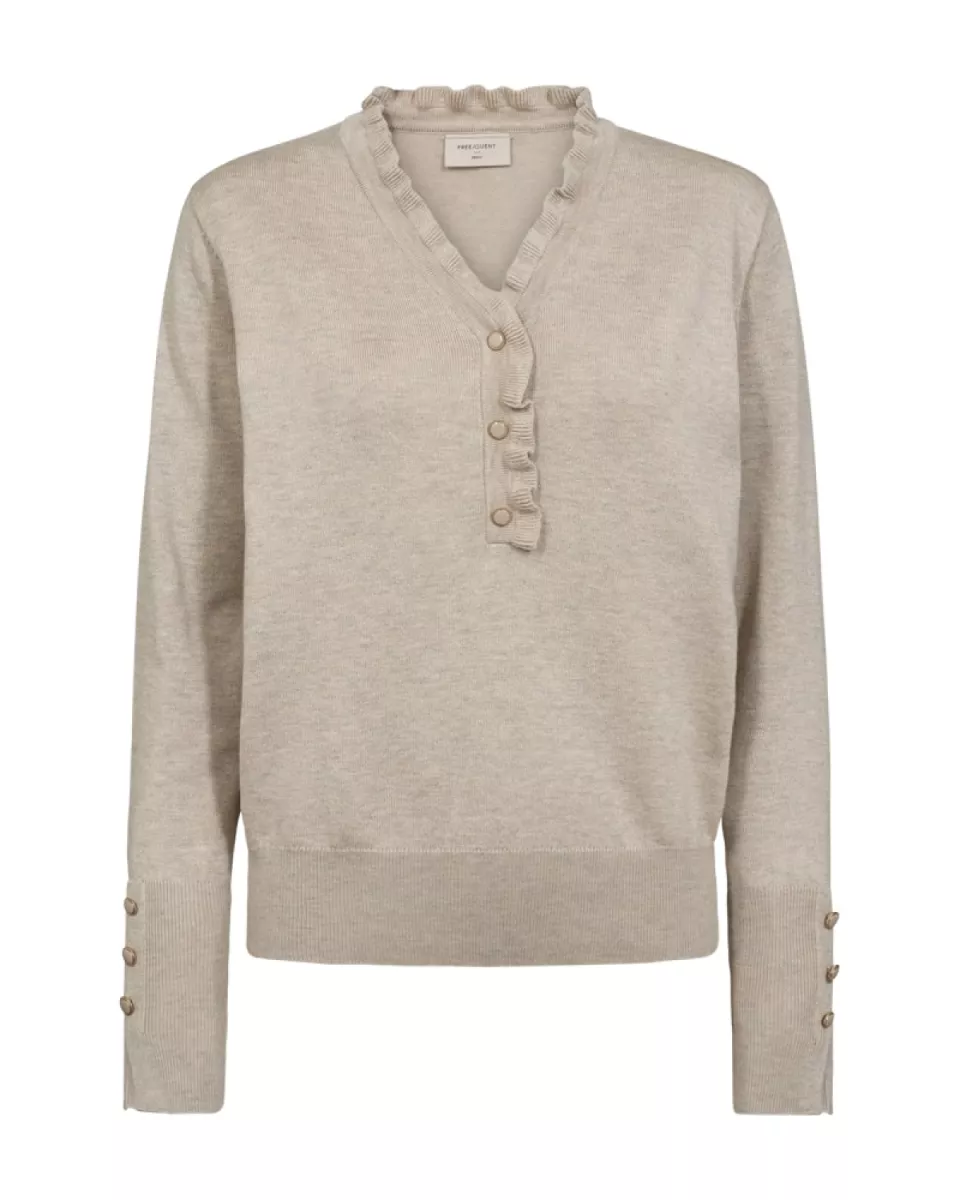 FREE QUENT-Katie Pullover-206462-Moonbeam Melange-GRIJS MELEE