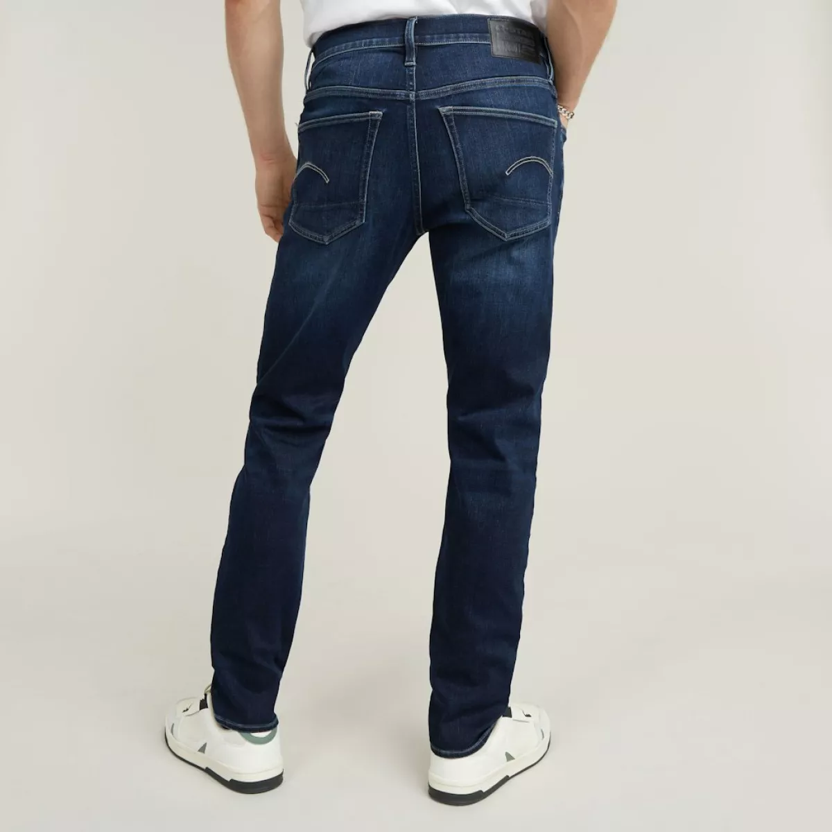 G-STAR-3301 Slim jeans-D25742-8968-89 dk aged-DONKER BLAUW