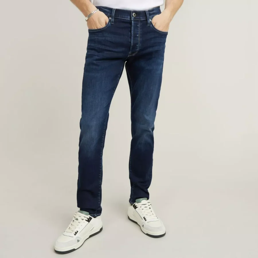 G-STAR-3301 Slim jeans-D25742-8968-89 dk aged-DONKER BLAUW