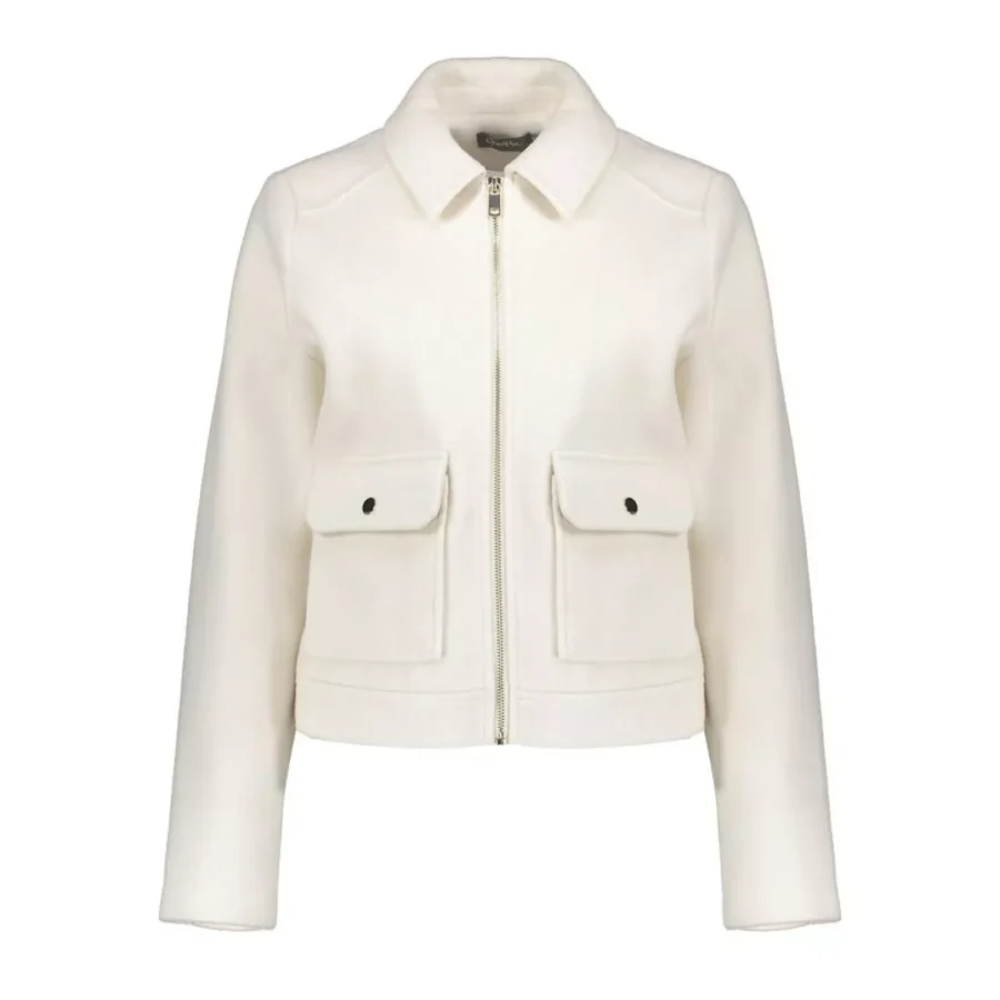 GEISHA-Jacket zip-55518-10-10 off-white-OFF WHITE