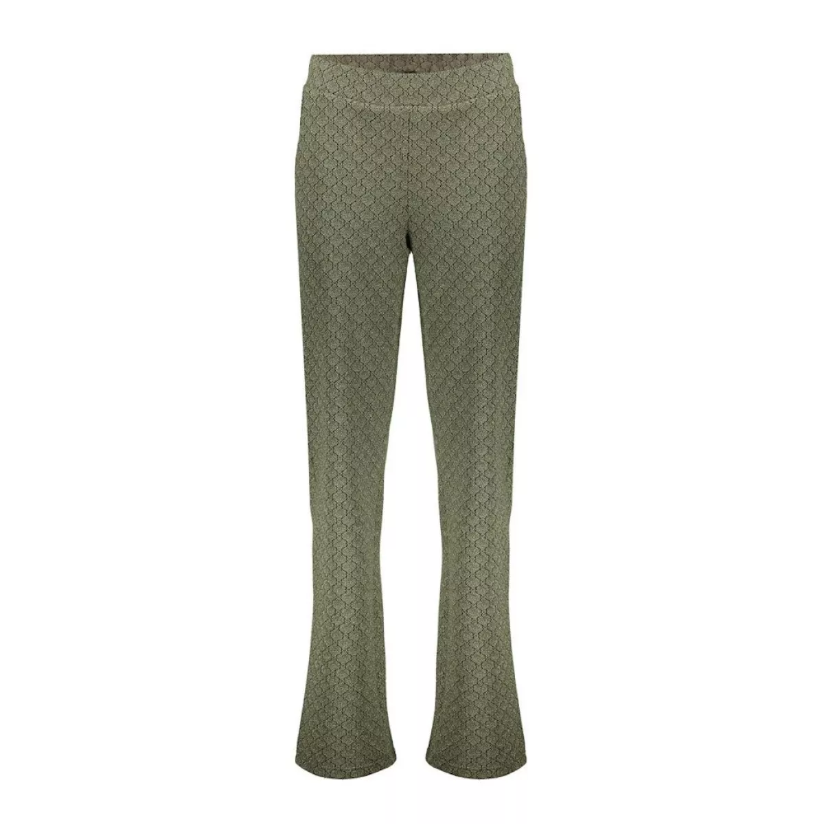 GEISHA-PAnts jacquard lurex-51684-20-530 green/black-GROEN