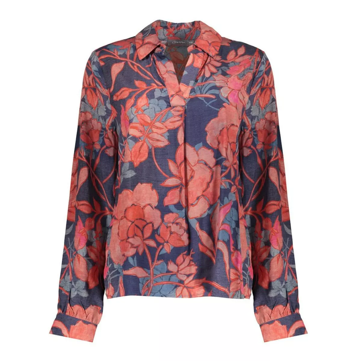 GEISHA-Top print-53648-20-625 blue/red-LILA