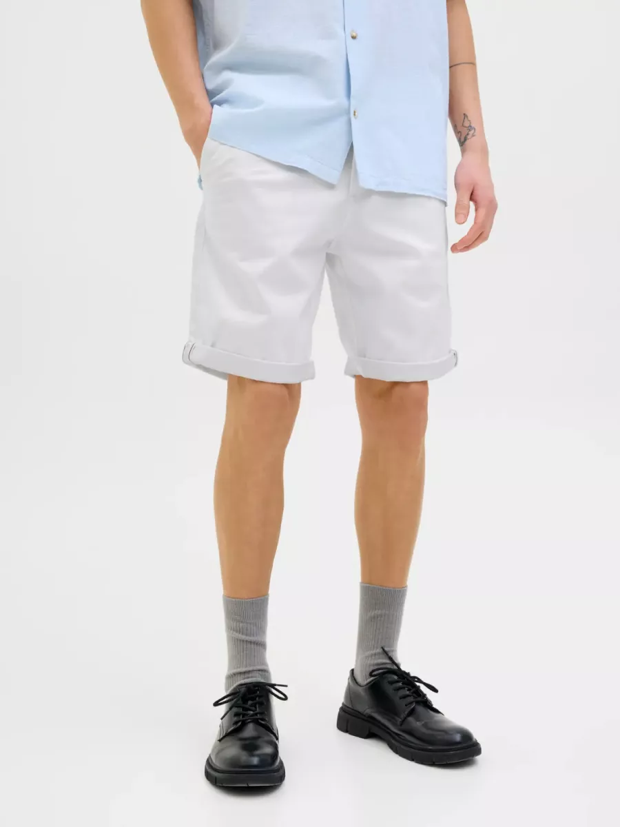 JACK & JONES-JPSTBOWIE JJSHORTS SOLID SN-12165604-White-WIT