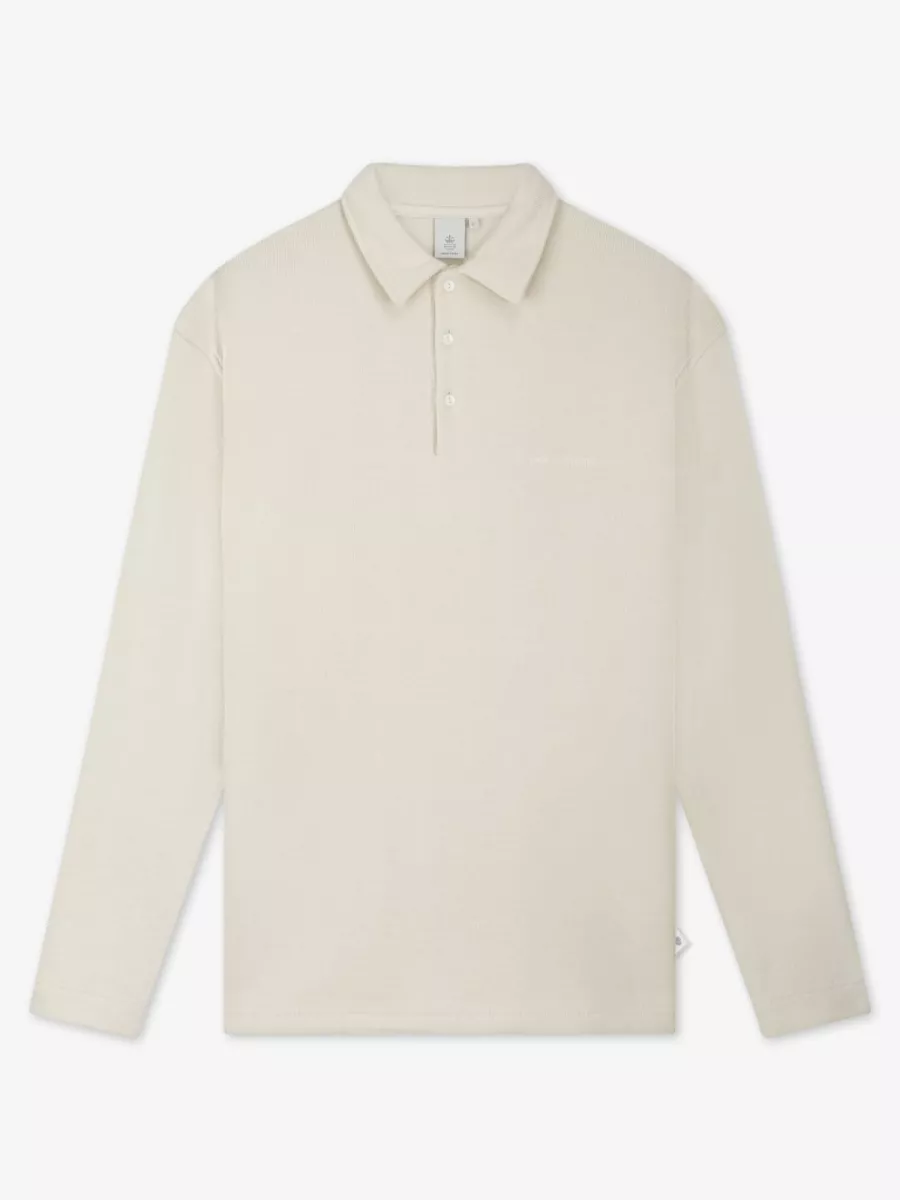 Law of the Sea-Erato long sleeve sweat polo-10251-802 parchment-ZAND
