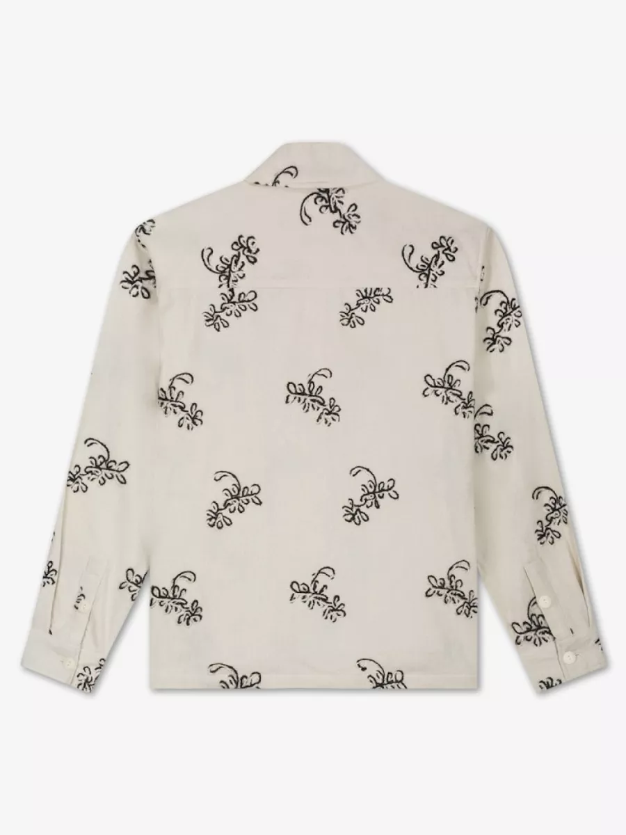 Law of the Sea-Haddock embroidered shirt-10291-901 coconut milk-OFF WHITE