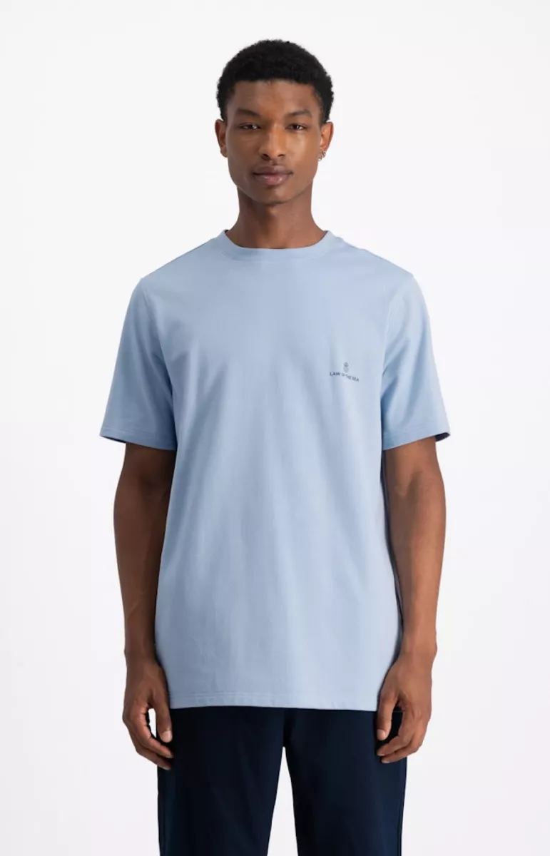 Law of the Sea-Law logo tee-10259-310 celestial blue-LILA