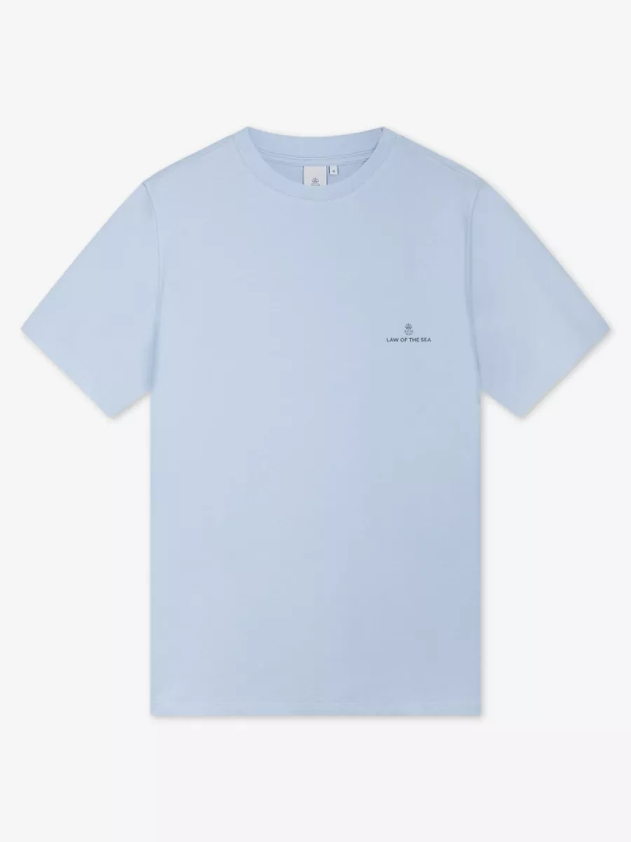Law of the Sea-Law logo tee-10259-310 celestial blue-LILA