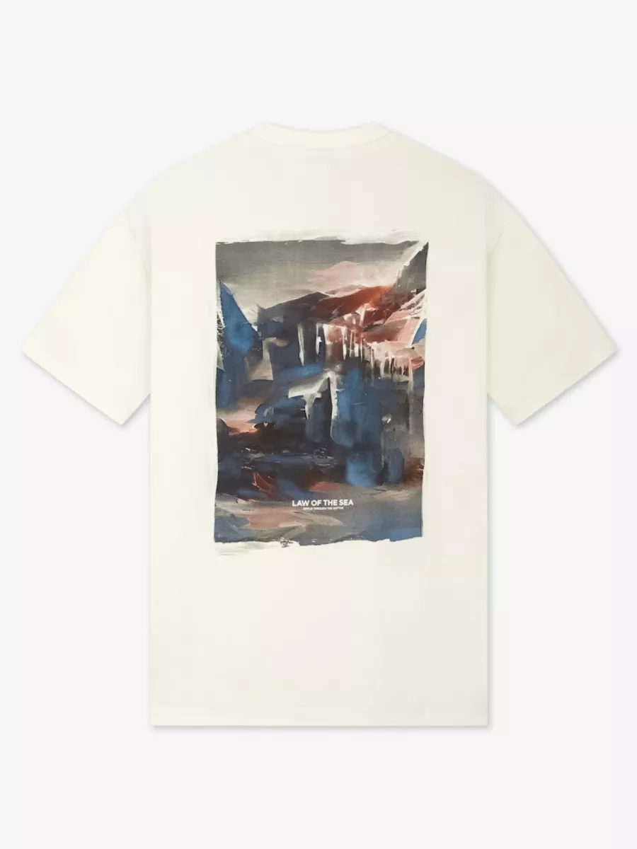 Law of the Sea-Tundra artwork tee-10264-901 coconut milk-OFF WHITE
