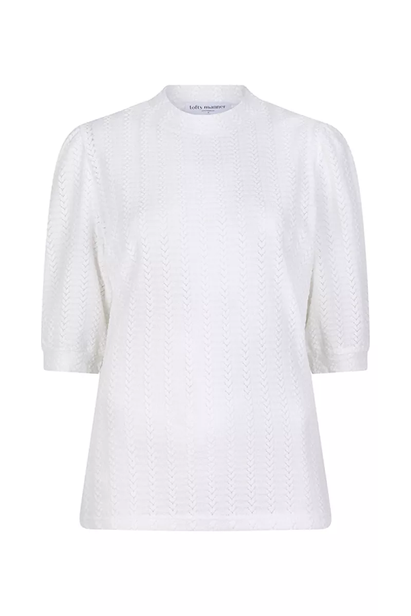 LOFTY MANNER-Shirt KM-QH18.1 - Top Kensi-100 white-WIT