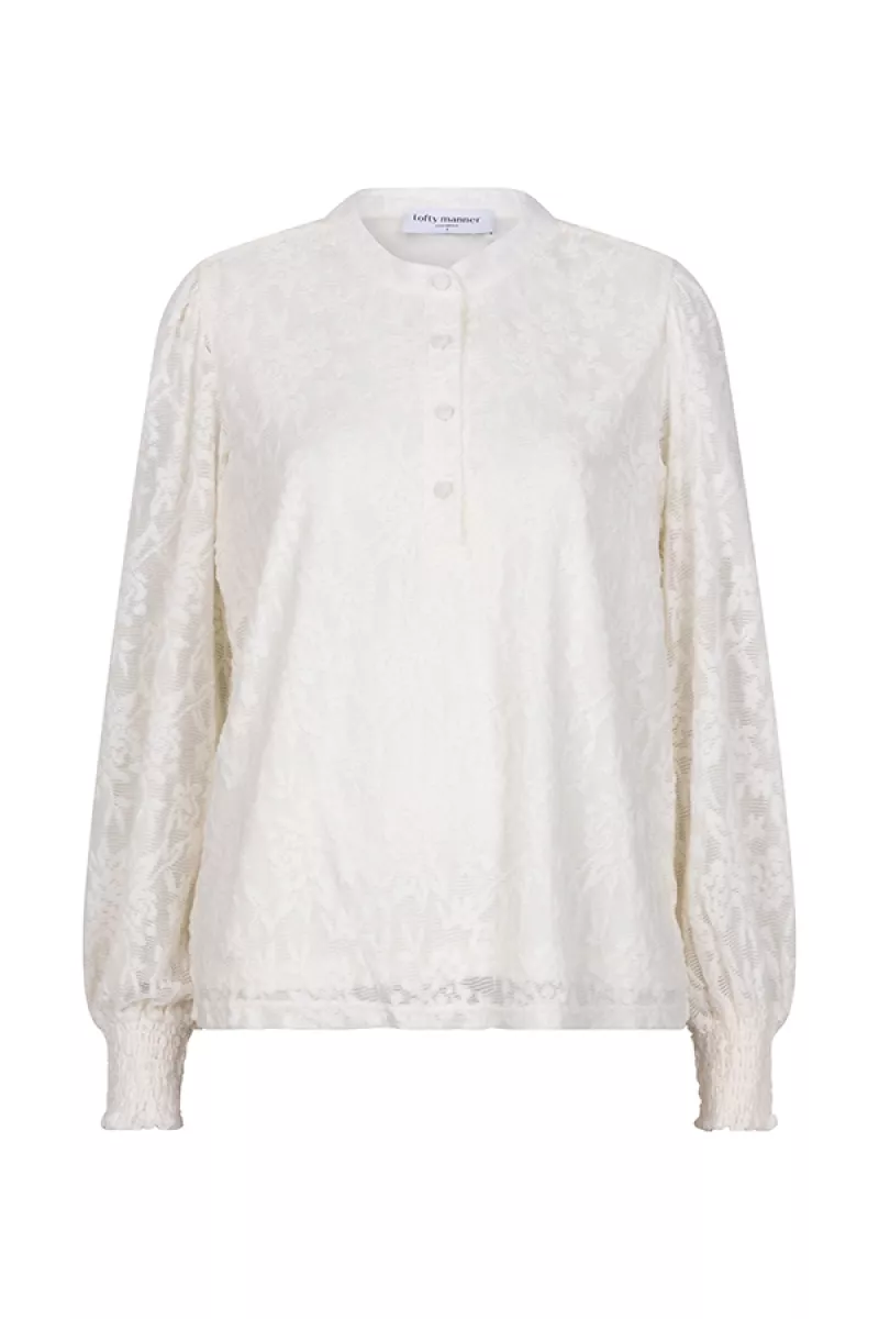 LOFTY MANNER-Shirt LM-QH10.1 - Top Hind-100 white-WIT