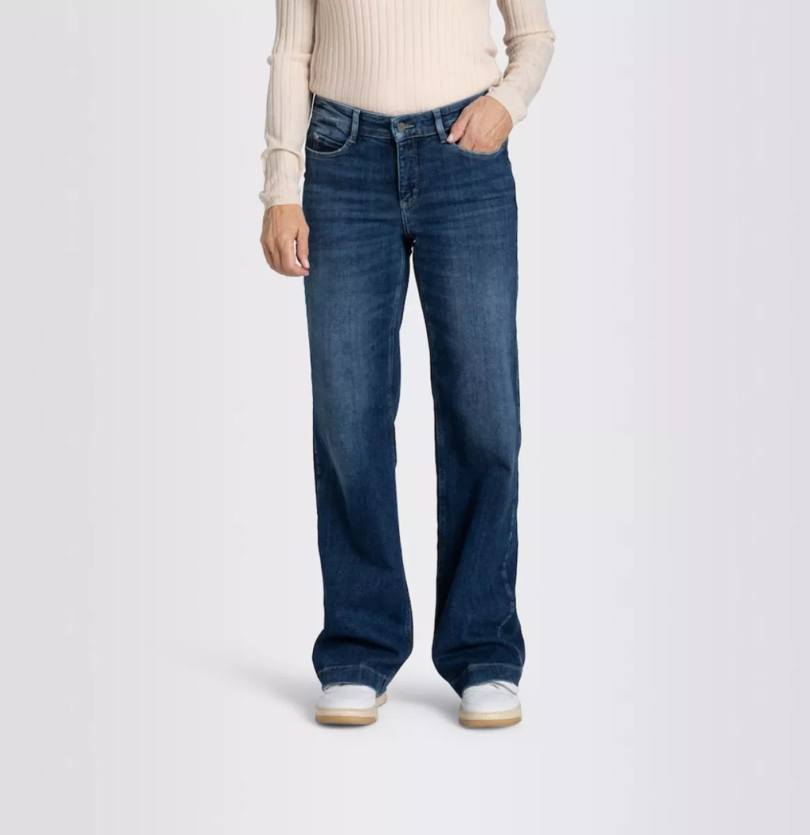 MAC-DREAM WIDE; 4; Trousers MAC Ladies-0358L543990-D574 Cobalt authentic-KOBALT
