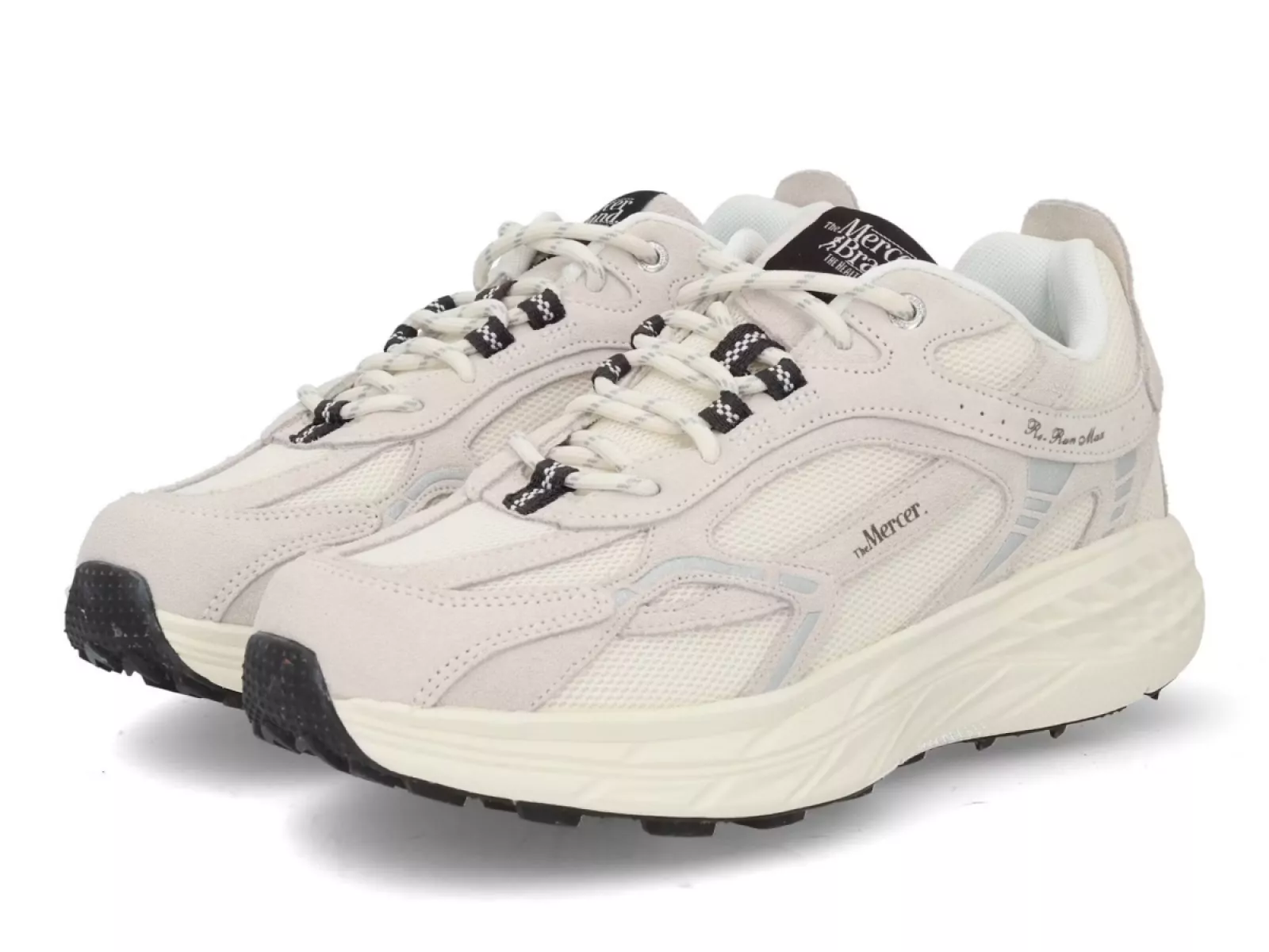 Mercer Amsterdam-The Re-Run Max Suede-ME253015-157 White Brown-BRUIN COMBINATIES