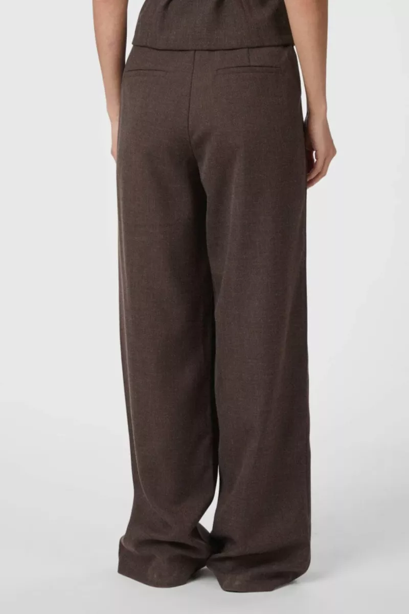 Neo Noir-Emmett Melange Pants-165059-205 Brown Melange-BRUIN