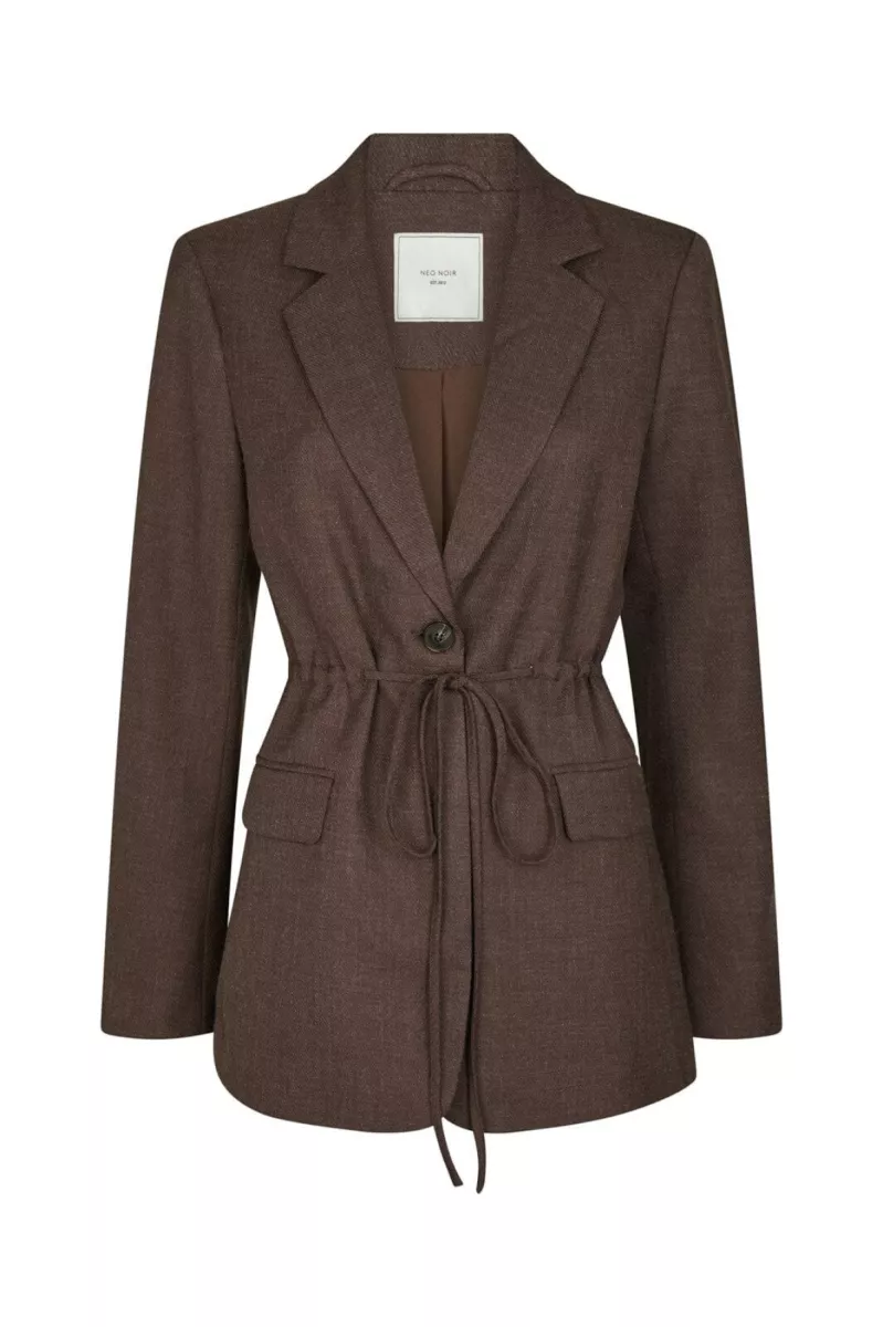 Neo Noir-Jemmie Melange Blazer-165068-205 Brown Melange-BRUIN