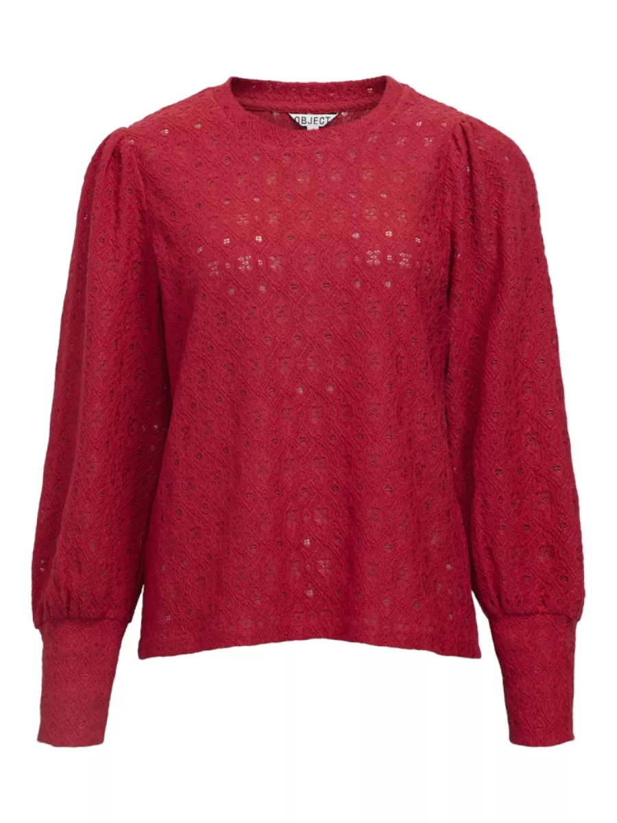 OBJECT-OBJLAILA L/S RE TOP NOOS-23046626-Karanda Red-ROOD