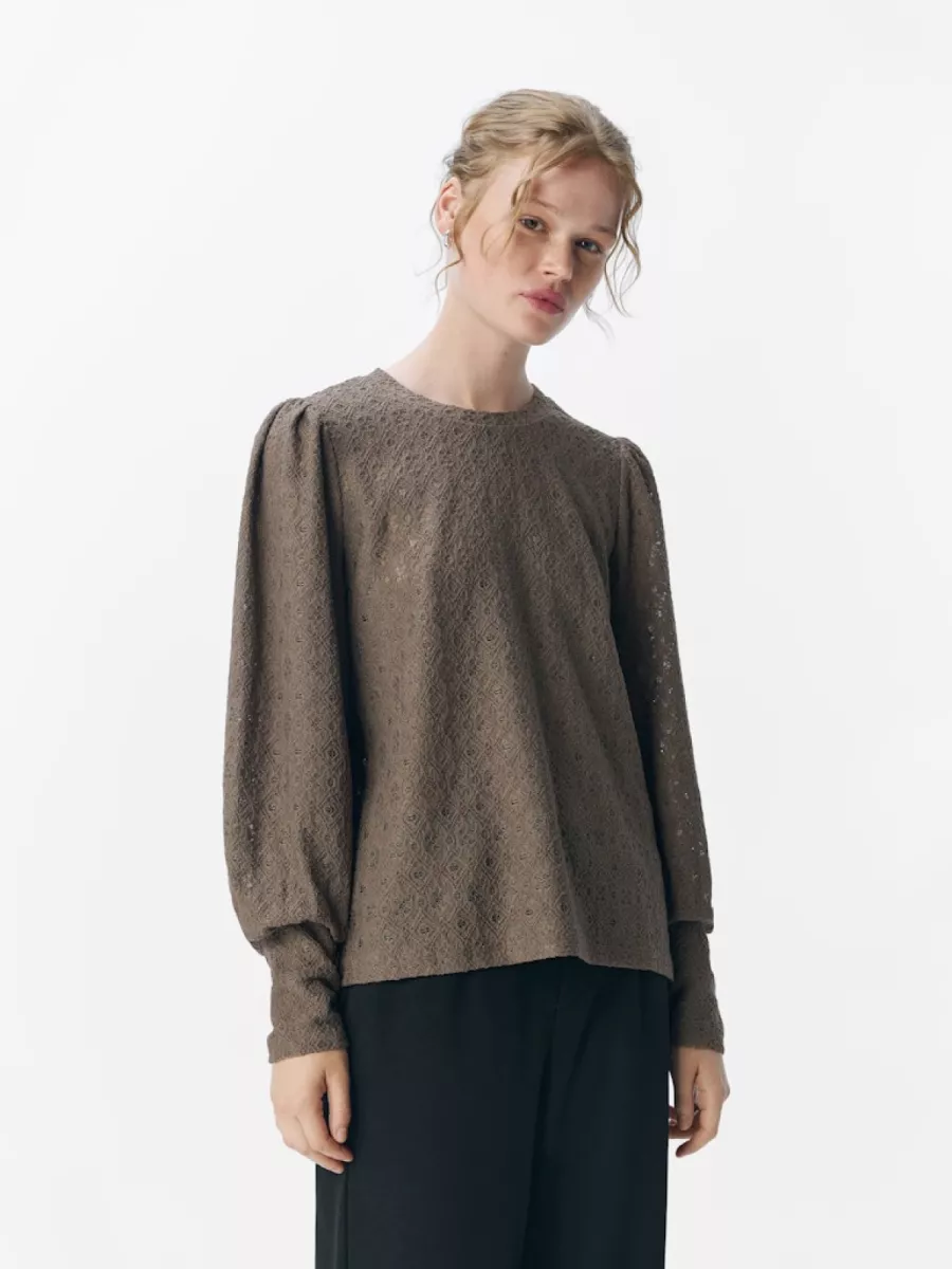 OBJECT-OBJLAILA L/S RE TOP NOOS-23046626-Morel-BRUIN