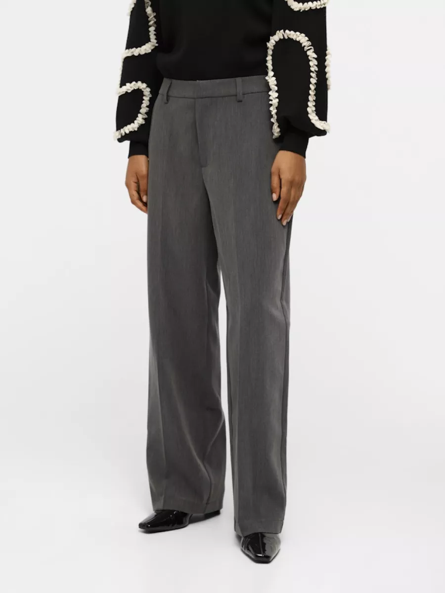 OBJECT-OBJSIGRID HW CASUAL PANT NOOS-23041828-Medium Grey Melange-GRIJS COMBINATIES