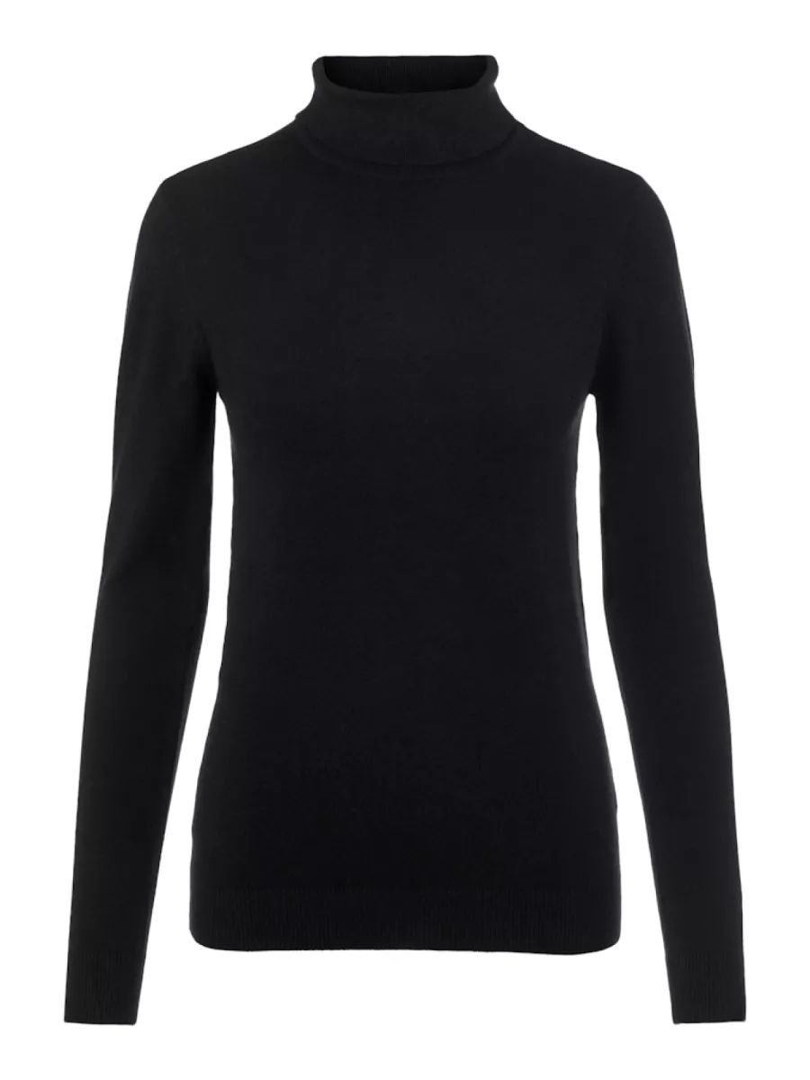 OBJECT-OBJTHESS L/S ROLLNECK KNIT PULLOVER-23033228-Black-BLACK