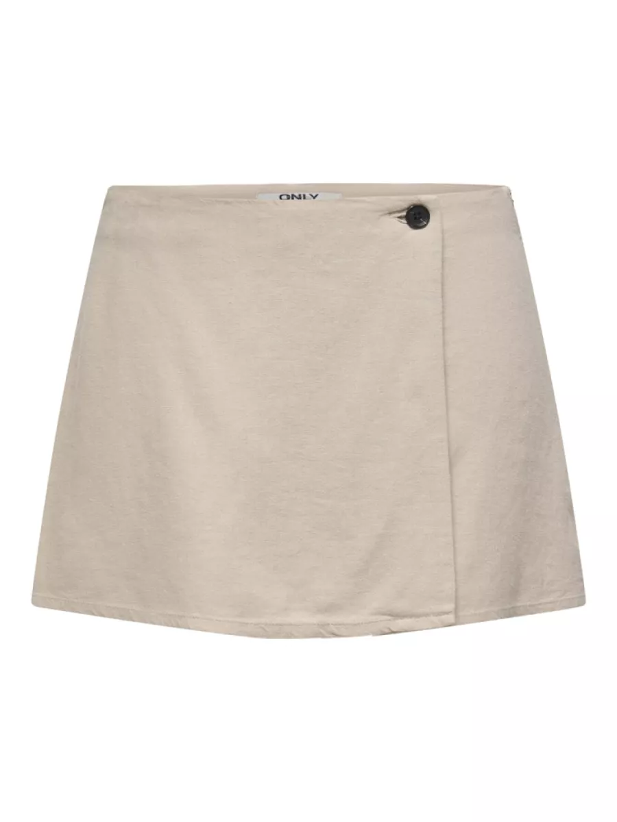 ONLY-ONLCARO HW LINEN BL SKORT CC PNT-15338905-Oxford Tan-HUID