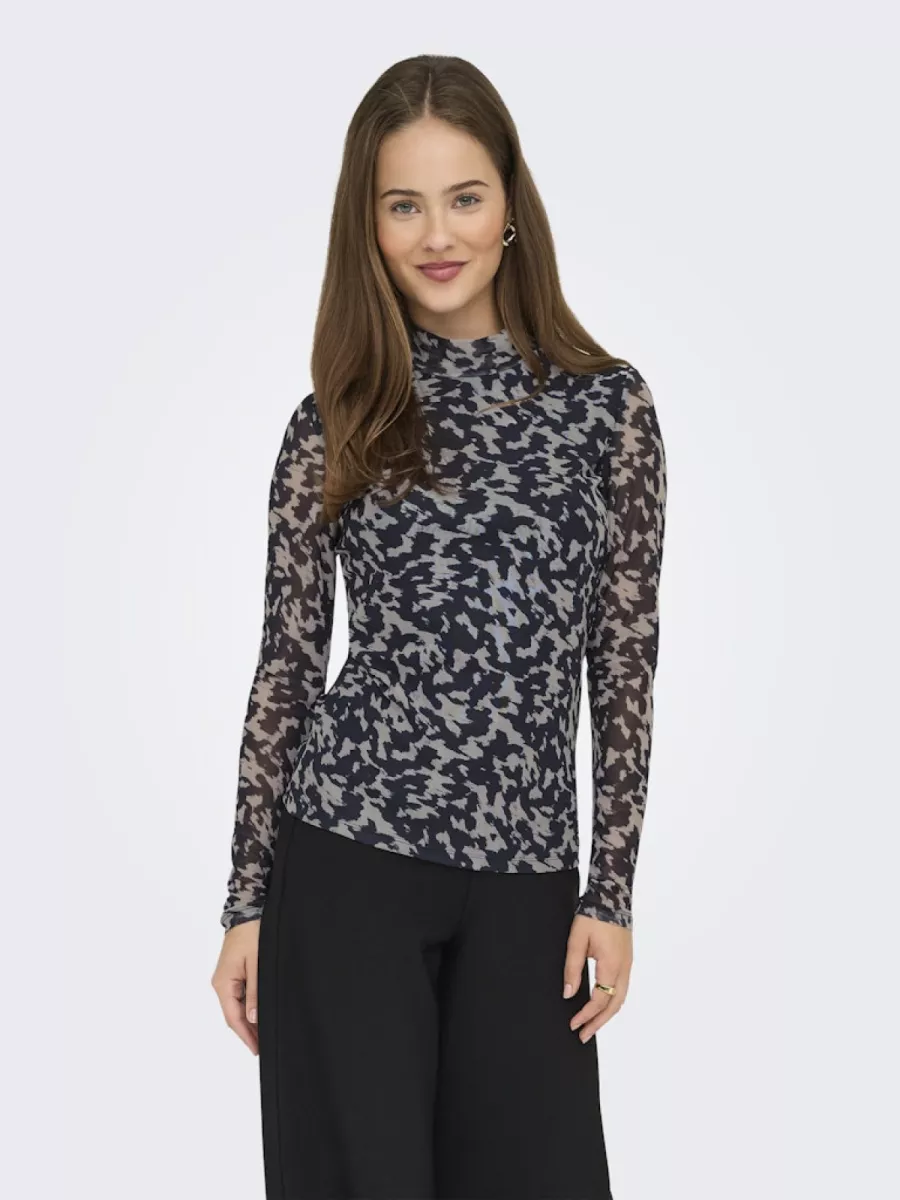 ONLY-ONLERICA LIFE MESH L/S TOP JRS NOOS-15141298-Blue Graphite-BLUE