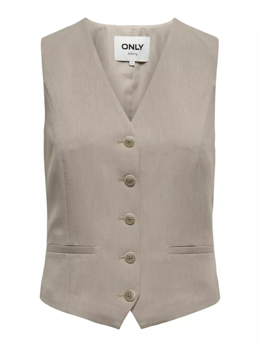 ONLY-ONLIRIS-HATTIE WAISTCOAT TLR NOOS-15331287-Taupe Gray-TAUPE