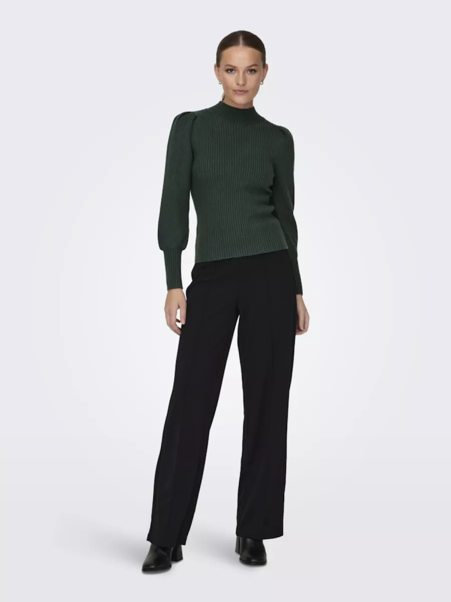 ONLY-ONLKATIA L/S HIGHNECK PULLOVER KNT-15232494-June bug-GROEN