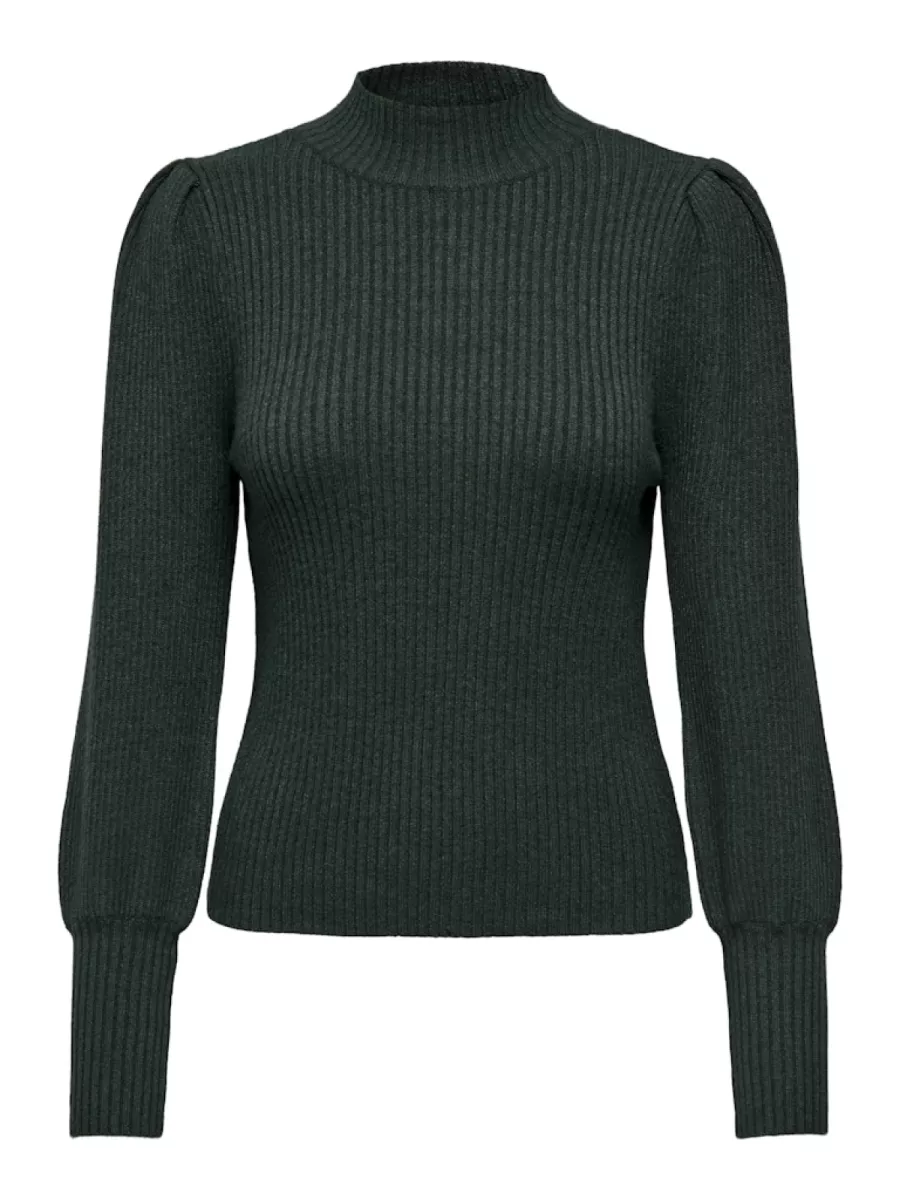 ONLY-ONLKATIA L/S HIGHNECK PULLOVER KNT-15232494-June bug-GROEN