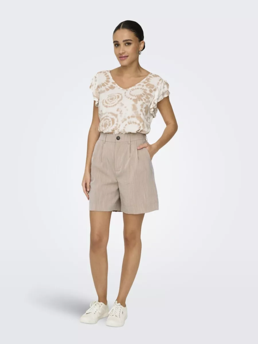 ONLY-ONLMARSA SOLID SHORTS WVN NOOS-15347757-Safari-ZAND