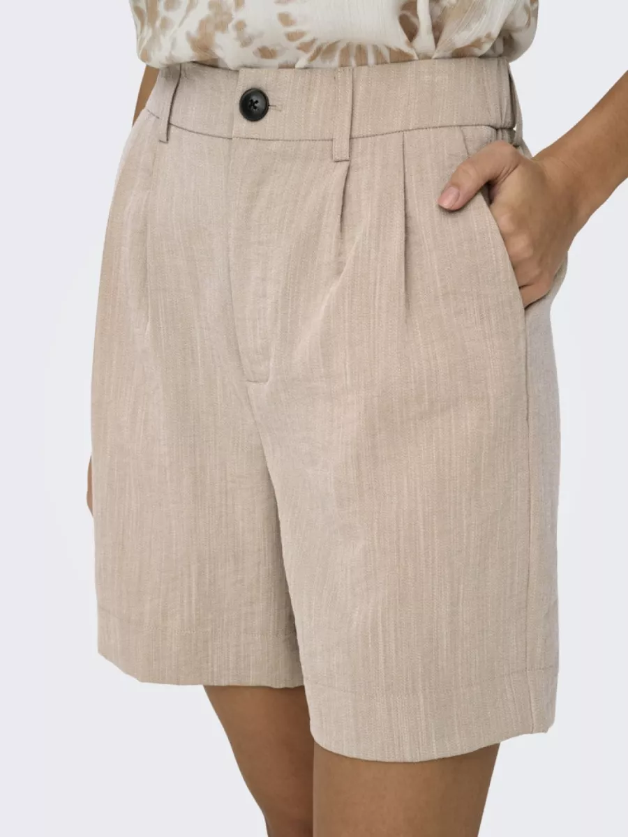 ONLY-ONLMARSA SOLID SHORTS WVN NOOS-15347757-Safari-ZAND