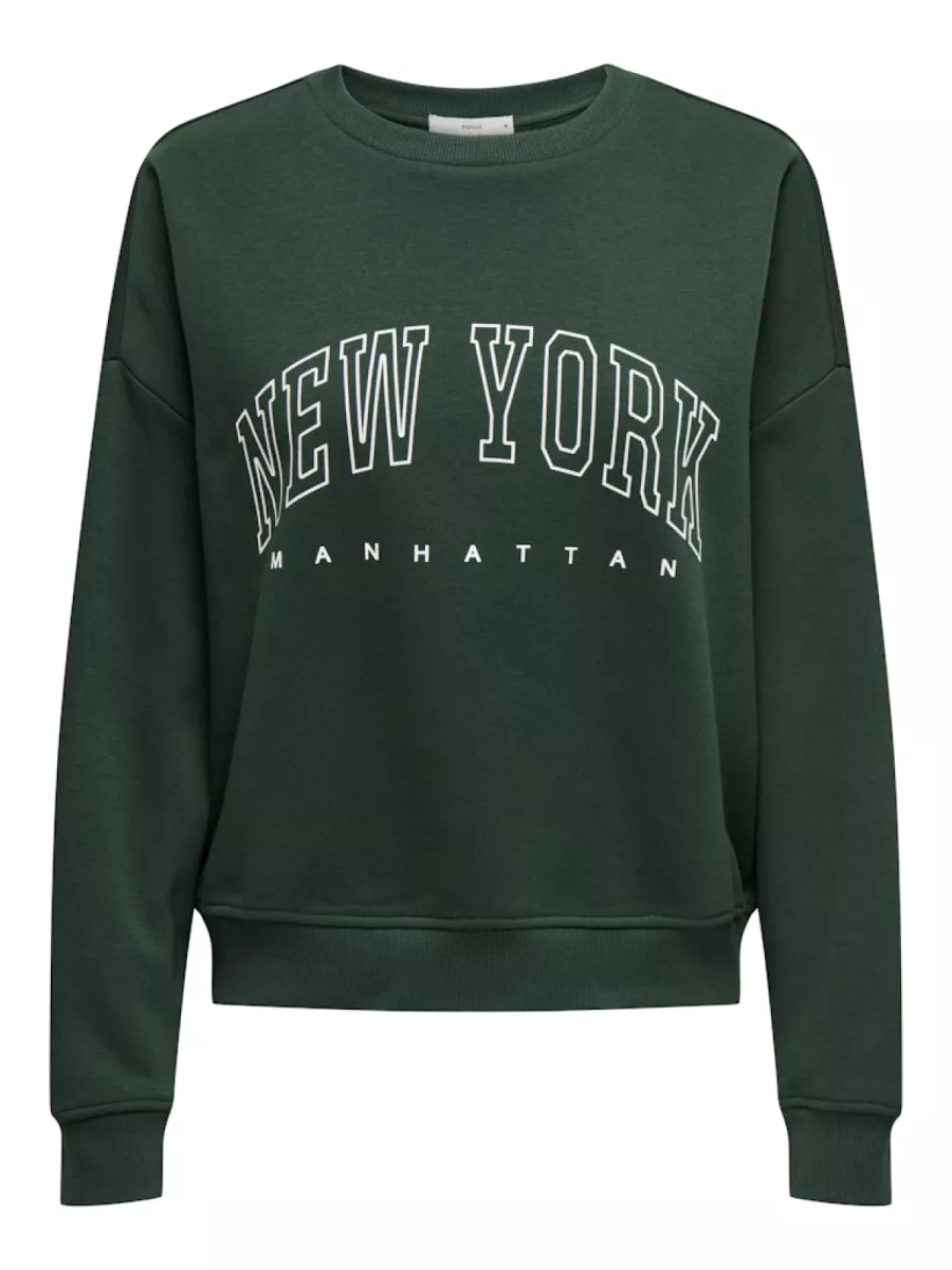 ONLY-ONLSWEAT LIFE L/S CREW O.SIZE STATE-15254183-Pine Grove Manhattan-GROEN