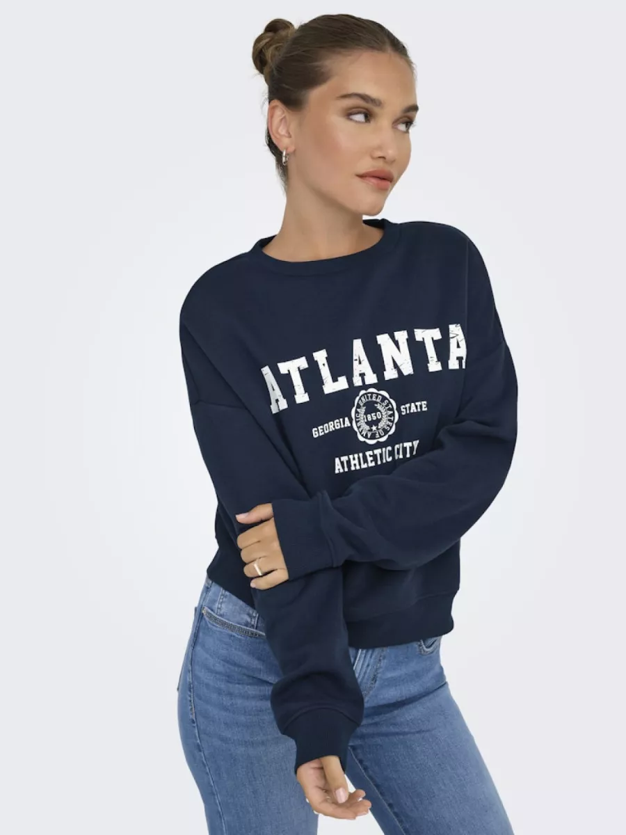 ONLY-ONLSWEAT LIFE L/S CREW O.SIZE STATE-15254183-Sky Captain-MARINE